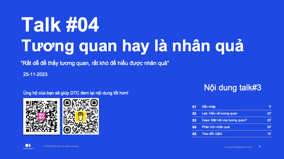 Recap Talk#4: Tương quan hay là Nhân quả?